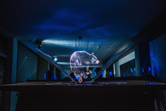 Holograma del proyecto “Sublime Effroi”, expuesto en Suiza.